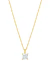 Macy's Diamond Princess Solitaire 18" Pendant Necklace (3/8 Ct. T.w.) In 14k Gold In Yellow Gold