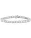 Macy's Diamond Prong-set Tennis Bracelet (12 Ct. T.w.) In 14k White Gold In White Gold