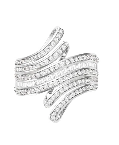 Macy's Diamond Ring (1 Ct. T.w.) In Sterling Silver In Metallic