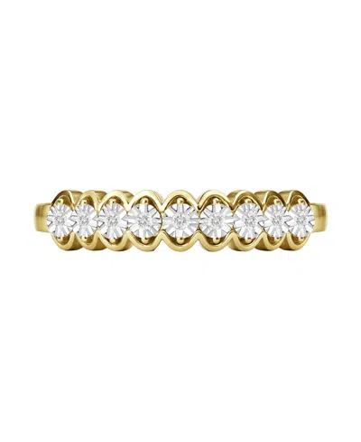 Macy's Diamond Ring (1/10 Ct. T.w.) In 14k Gold Over Sterling Silver