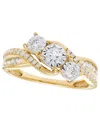 Macy's Diamond Ring (1/2 Ct. T.w.) In 10k Yellow Gold (also In 10k White Gold) In Gold