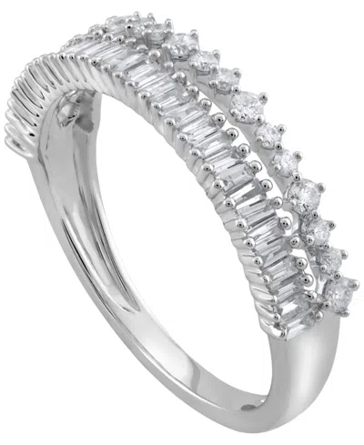 Macy's Diamond Ring (1/2 Ct. T.w.) In 14k White Gold In Silver