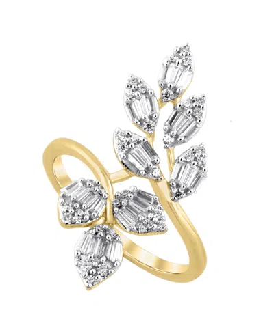 Macy's Diamond Ring (1/2 Ct. T.w.) In 14k Yellow Gold White Rhodium