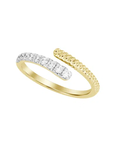 Macy's Diamond Ring (1/4 Ct. T.w.) In 10k Yellow Gold With White Rhodium