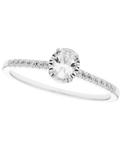 Macy's Diamond Ring (1/4 Ct. T.w.) In 14k White Gold In Silver
