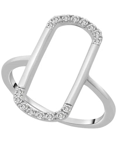 Macy's Diamond Ring (1/6 Ct. T.w.) In Sterling Silver In Metallic