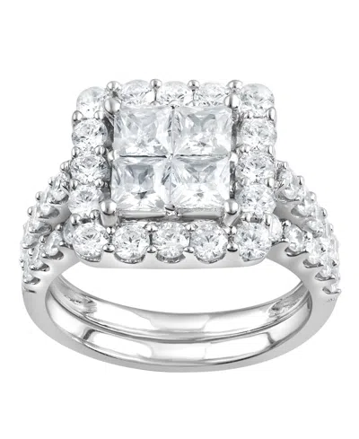 Macy's Diamond Ring (3 Ct. T.w.) In 10k White Gold In Metallic