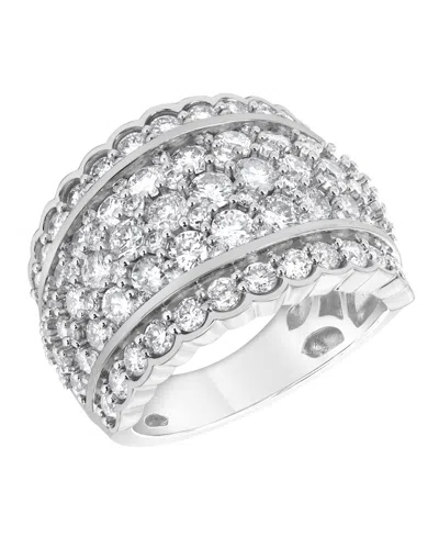 Macy's Diamond Ring (3 Ct. T.w.) In 14k White Gold In Metallic