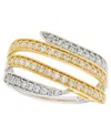 Macy's Diamond Ring (3/4 Ct. T.w.) In 14k White And Yellow Gold In Multi