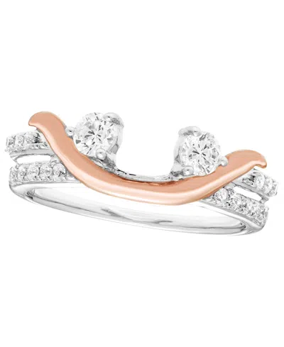 Macy's Diamond Ring Guard (1/2 Ct. T.w.) In 14k Two-tone Gold In Multi