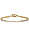 Macy's Diamond Round Link Tennis Bracelet (1/2 Ct. T.w.) In 14k Gold In Yellow Gold