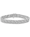 Macy's Diamond S Link Bracelet (1 Ct. T.w.) In Sterling Silver In Sterling Sliver