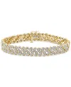 Macy's Diamond S Link Statement Bracelet (1 Ct. T.w.) In Gold-plated Sterling Silver In Gold-plated Sterling Silver