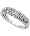 Macy's Diamond Scalloped Edge Band (1/2 Ct. T.w.) In 14k White Gold In White Gold