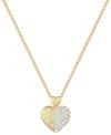 Macy's Diamond Scatter Pave Cluster Double Heart 18" Pendant Necklace (1/2 Ct. T.w.) In Sterling Silver Or In Gold-plated Sterling Silver
