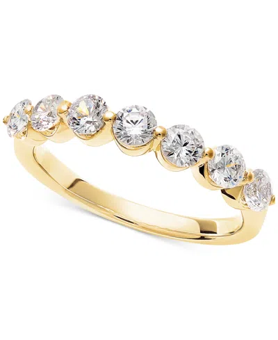 Macy's Diamond Seven Stone Band (1 Ct. T.w.) In 14k White Or Yellow Gold