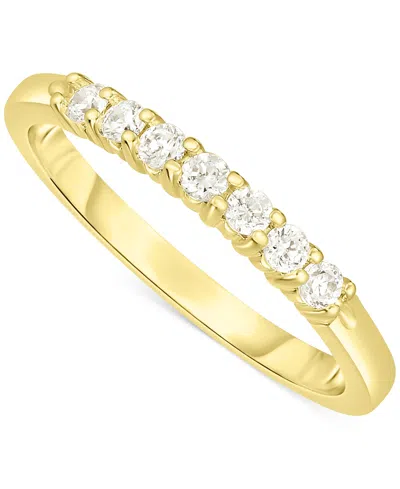 Macy's Diamond Seven Stone Polished Band (1/2 Ct. T.w.) In 14k Gold In Yellow Gold