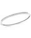 Macy's Diamond Skinny Bangle Bracelet (1/4 Ct. T.w.) In Sterling Silver In Sterling Silver