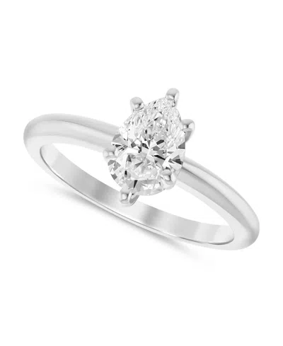 Macy's Diamond Solitaire Engagement Ring (1 Ct. T.w.) In 14k White Gold In Metallic