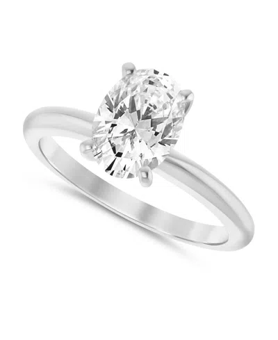 Macy's Diamond Solitaire Engagement Ring (1/2 Ct. T.w.) In 14k White Gold In Metallic