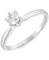Macy's Diamond Solitaire Engagement Ring (1/3 Ct. T.w.) In 14k White Gold In Gold