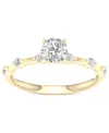 MACY'S DIAMOND SOLITAIRE STUDDED ENGAGEMENT RING (3/4 CT. T.W.) IN 14K GOLD