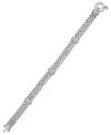 Macy's Diamond Station Bracelet In Sterling Silver (3/8 Ct. T.w.) In Sterling Silver