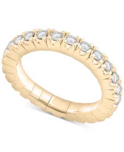 Macy's Diamond Stretch Flexible Eternity Band (3/4 Ct. T.w.) In 14k Gold