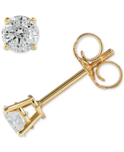 Macy's Diamond Stud Earrings (1/4 Ct. T.w.) In 10k White Or Yellow Gold