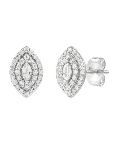 Macy's Diamond Stud Earrings (5/8 Ct. T.w.) In 14k White Gold In Silver