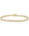 Macy's Diamond Swirl Link Tennis Bracelet (2 Ct. T.w.) In 10k Gold, Exclusively At