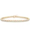 Macy's Diamond Swirl Link Tennis Bracelet (3 Ct. T.w) In 10k Gold, Exclusively At  In Yellow Gold