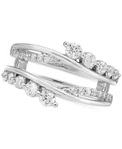 Macy's Diamond Swirl Ring Guard Enhancer (3/4 Ct. T.w.) In 14k White Gold