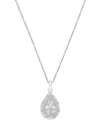 Macy's Diamond Teardrop 18" Pendant Necklace (1/4 Ct. T.w.) In Sterling Silver, Created For  In Sterling Silver