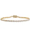 Macy's Diamond Teardrop Link Tennis Bracelet (1 Ct. T.w.) In 14k Gold In Yellow Gold