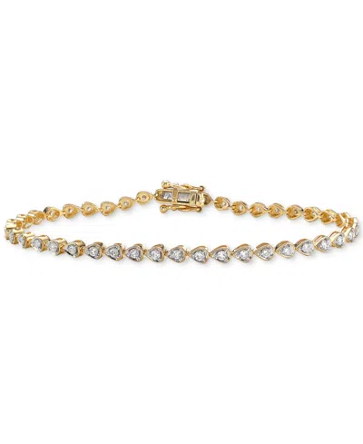 Macy's Diamond Teardrop Link Tennis Bracelet (1 Ct. T.w.) In 14k Gold In Yellow Gold