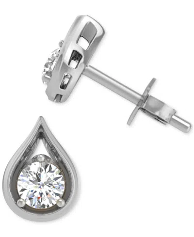 Macy's Diamond Teardrop Shape Stud Earrings (3/8 Ct. T.w.) In 14k Gold