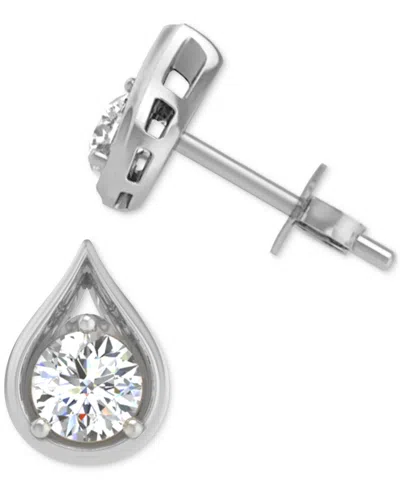 Macy's Diamond Teardrop Shape Stud Earrings (5/8 Ct. T.w.) In 14k Gold