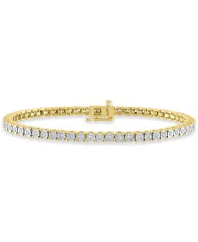 Macy's Diamond Tennis Bracelet 1 2 Ct. T.w. 1 Ct. T.w. In Sterling Silver 14k Gold Plated Sterling Silver O In Gold-plated Sterling Silver