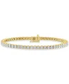 Macy's Diamond Tennis Bracelet (1 Ct. T.w.) In Sterling Silver, 14k Gold-plated Sterling Silver Or 14k Rose In Gold-plated Sterling Silver
