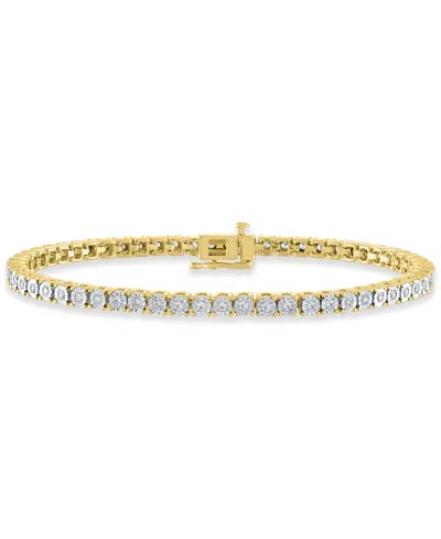 Macy's Diamond Tennis Bracelet (1 Ct. T.w.) In Sterling Silver, 14k Gold-plated Sterling Silver Or 14k Rose