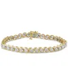 Macy's Diamond Tennis Bracelet (1/2 Ct. T.w.) In 14k Gold-plated Sterling Silver In Gold-plated Sterling Silver