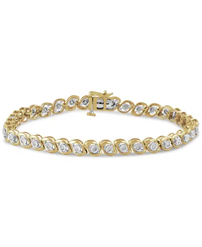 Macy's Diamond Tennis Bracelet (1/2 Ct. T.w.) In 14k Gold-plated Sterling Silver
