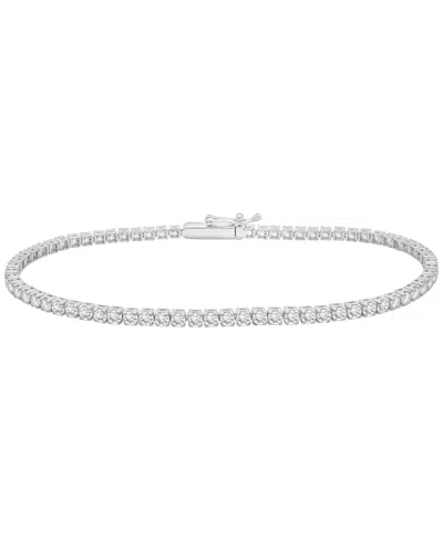 Macy's Diamond Tennis Bracelet (3 Ct. T.w.) In 10k White Gold In Silver
