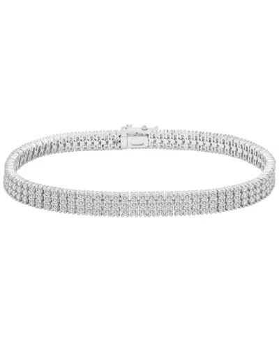 Macy's Diamond Tennis Bracelet (5 Ct. T.w.) In 10k White Gold In Brown
