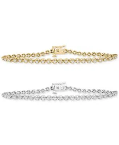 Macy's Diamond Tennis Bracelet Collection 7 8 Ct. T.w. 1 1 4 Ct. T.w. In 14k White Or Yellow Gold 6 1 2 To 