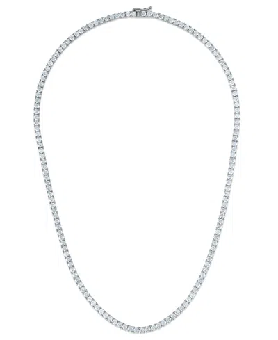Macy's Diamond Tennis Necklace (12 Ct. T.w.) In 14k White Gold In Metallic