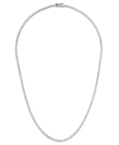 Macy's Diamond Tennis Necklace (8 Ct. T.w.) In 14k White Gold In Metallic