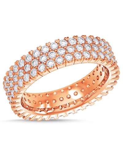 Macy's Diamond Three-row Eternity Band (2 Ct. T.w.) In Platinum, 14k White Gold, 14k Gold, Or 14k Rose Gold