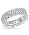 Macy's Diamond Three-row Eternity Ring (3 Ct. T.w.) In Platinum, 14k White Gold, 14k Gold, Or 14k Rose Gold In White Gold